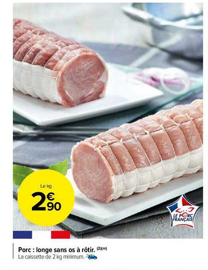 Porc : Longe Sans Os à Rôtir