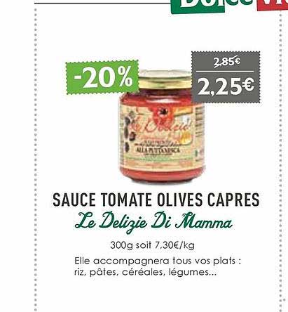 sauce tomate olives capres le delizie di mamma