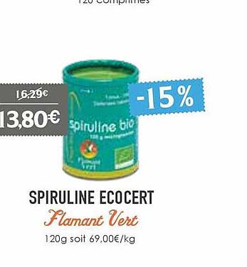 Spiruline Ecocert Flamant Vert