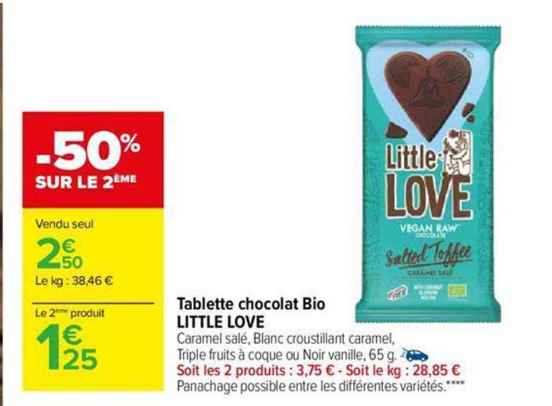 tablette chocolat bio little love