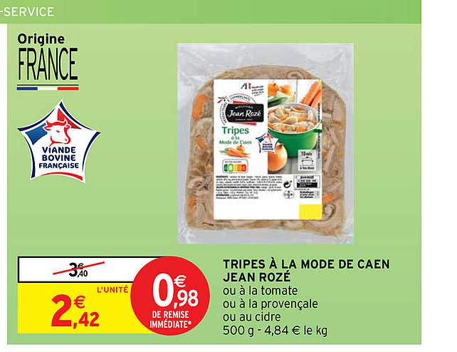 tripes à la mode de caen jean rozé