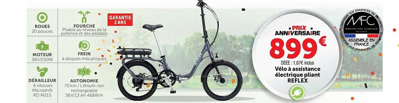 Vélo à Assistance électrique Pliant Reflex