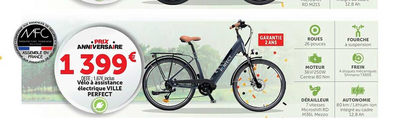 vélo à assistance électrique ville perfect