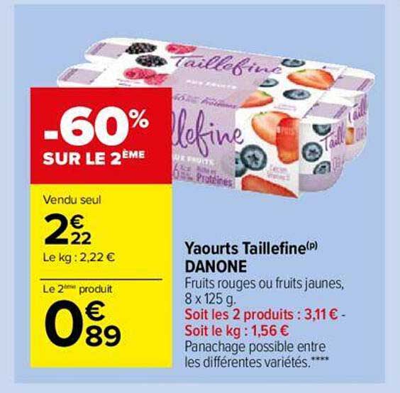 yaourts taillefine danone