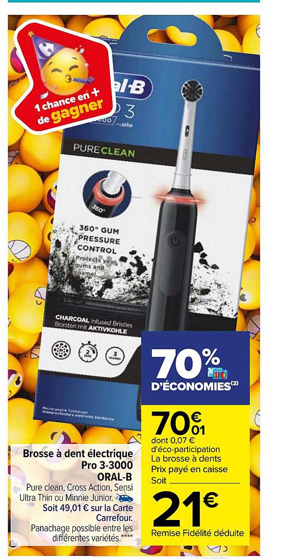 brosse à dent électrique pro 3-3000 oral-b