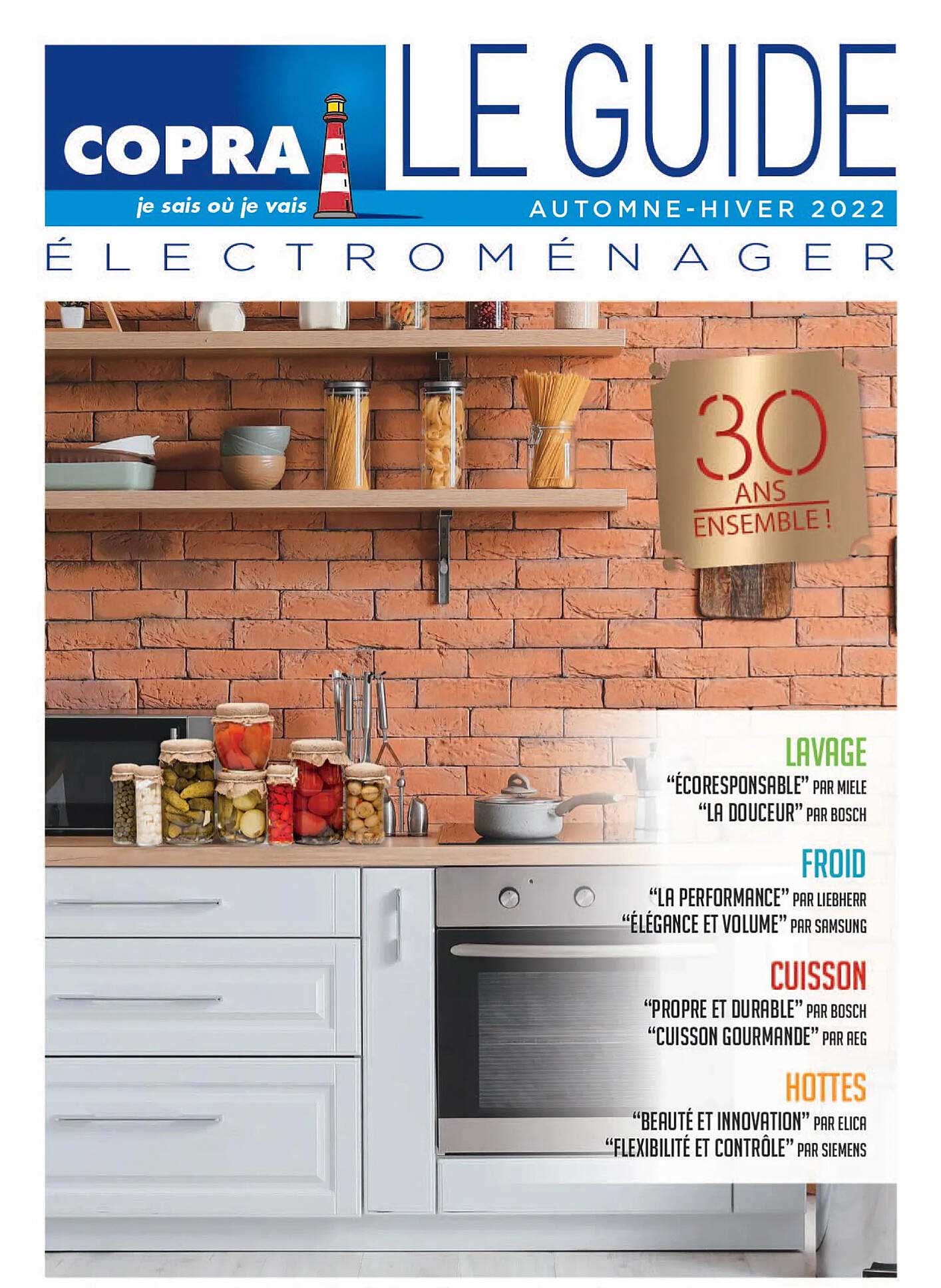 lavage "ecoresponsable" par miele, "la douceur" par bosch, froid "la performance" par liebherr, "élégance et volume" par samsung, cuisson "propre et durable" par bosch, "cuisson gourmane" par aeg