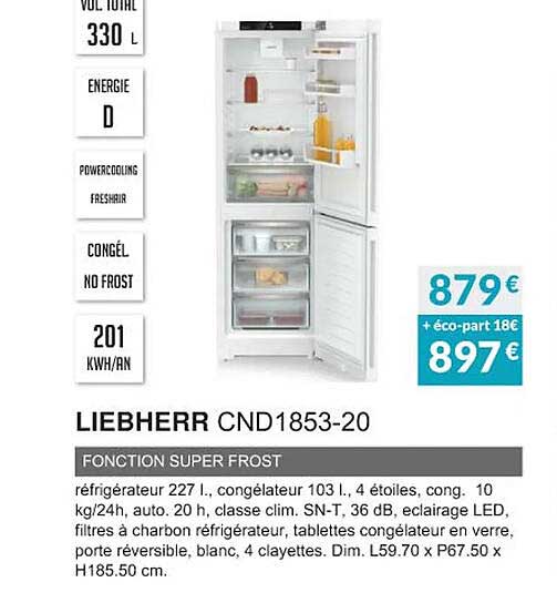 Liebherr Cnd1853-20 Fonction Super Frost