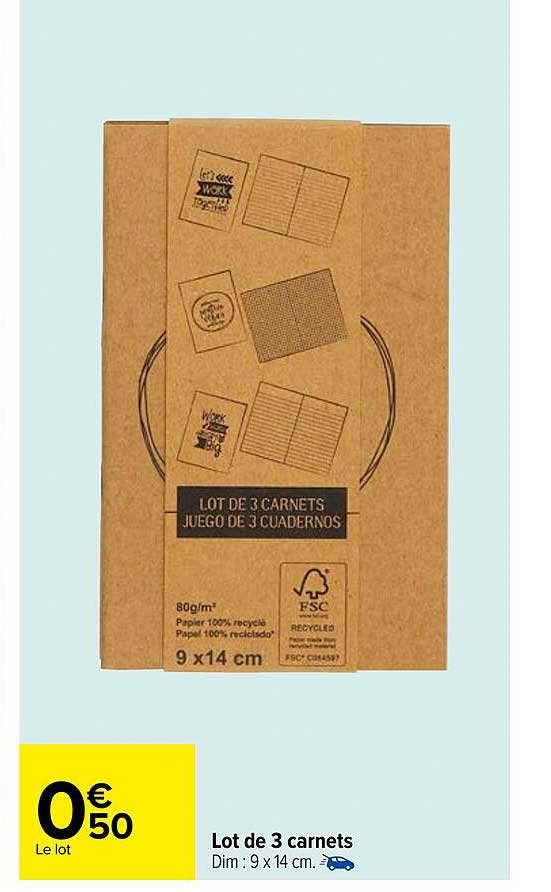 Lot De 3 Carnets