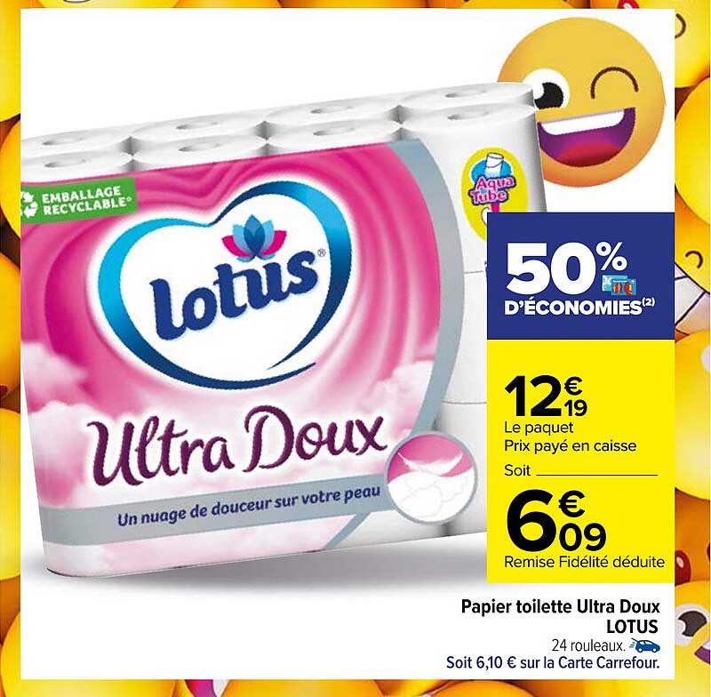 Papier Toilette Ultra Doux Lotus
