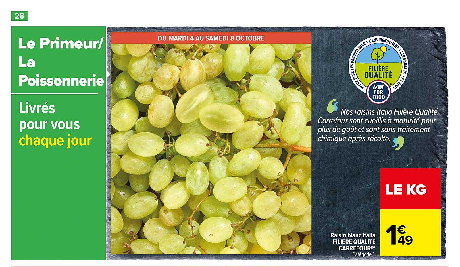 Raisin Blanc Italia Filière Qualité Carrefour