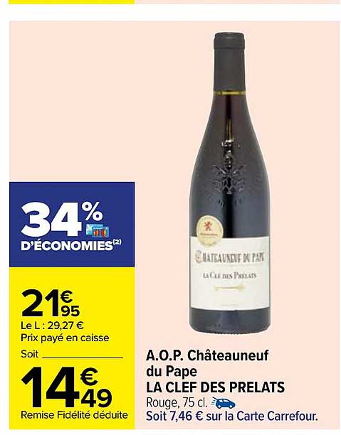 a.o.p. châteauneuf du pape la clef des prelats