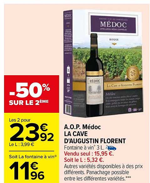 a.o.p. médoc la cave d'augustin florent
