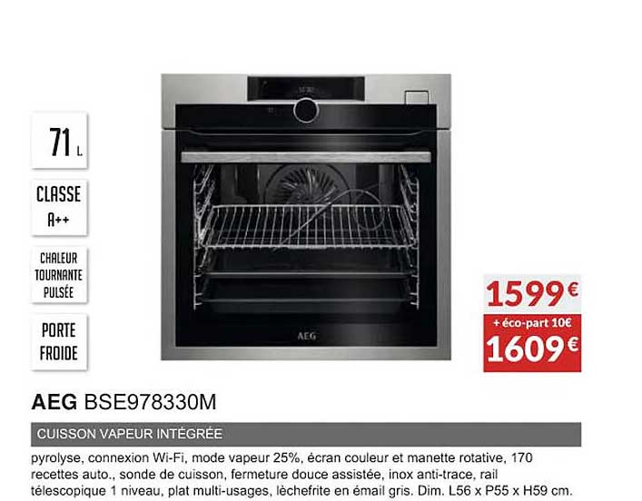 aeg bse978330m cuisson vapeur intégrée