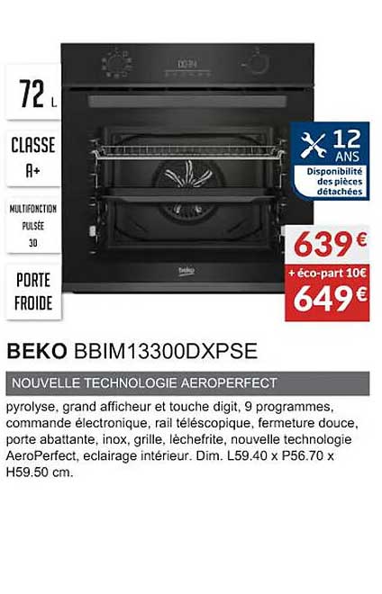beko bbim13300dxpse nouvelle technologie aeroperfect