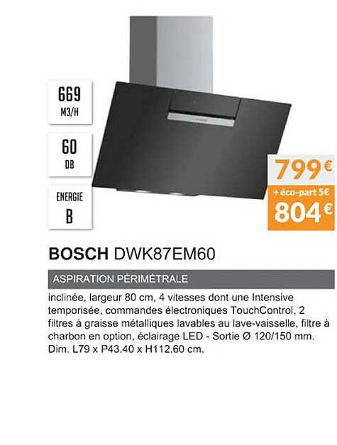 bosch dwk87em60 aspiration périmétrale
