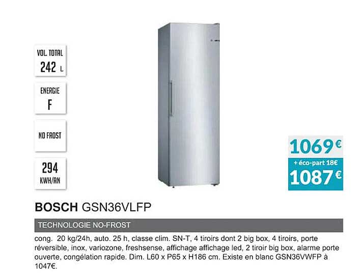 bosch gsn36vlfp technologie no-frost