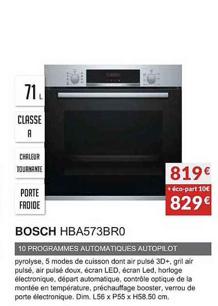 bosch hba573br0 10 programmes automatiques autopilot