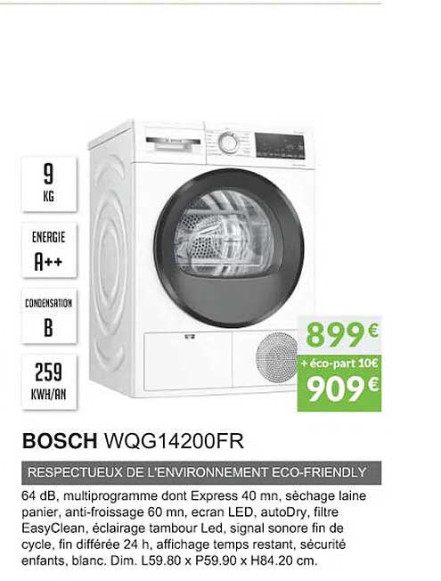 bosch wqg14200fr respectueux de l'environnement eco-friendly