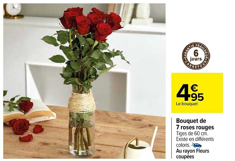 Bouquet De 7 Roses Rouges
