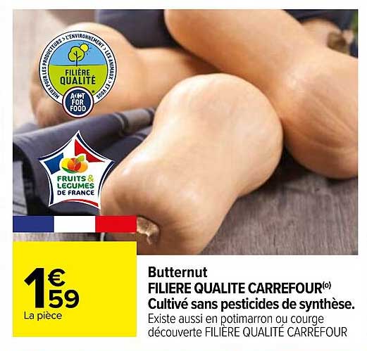 butternut filière qualité carrefour cultivé sans pesticides de synthèse