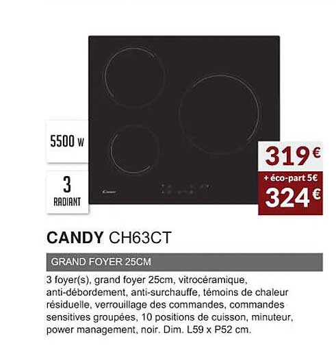 candy ch63ct grand foyer 25 cm
