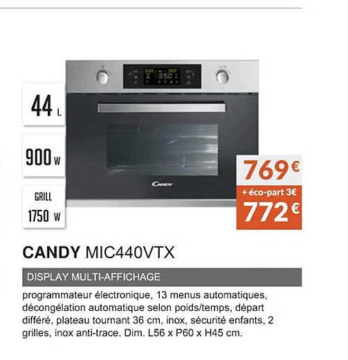 candy mic440vtx display multi-affichage