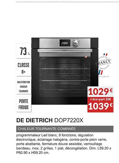De Dietrich Dop7220x Chaleur Tournante Combinée