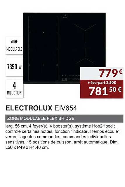 electrolux eiv654 zone modulable flexibridge