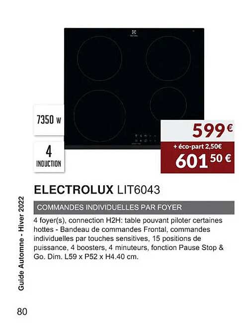 electrolux lit6043 commandes individuelles par foyer