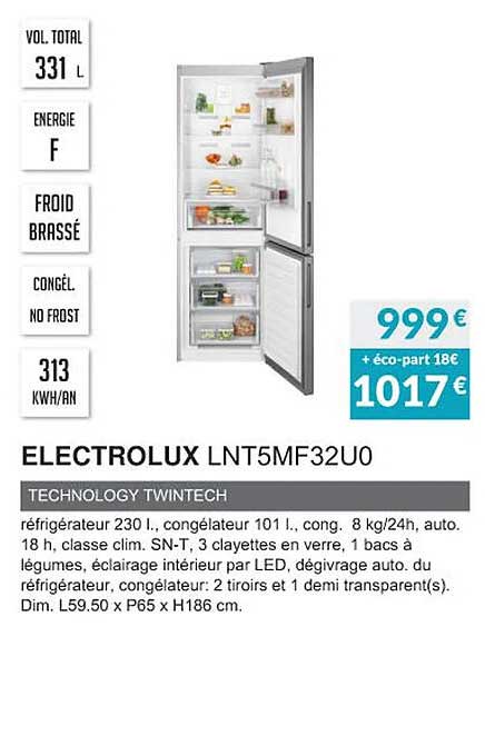 electrolux lnt5mf32u0 technology twintech