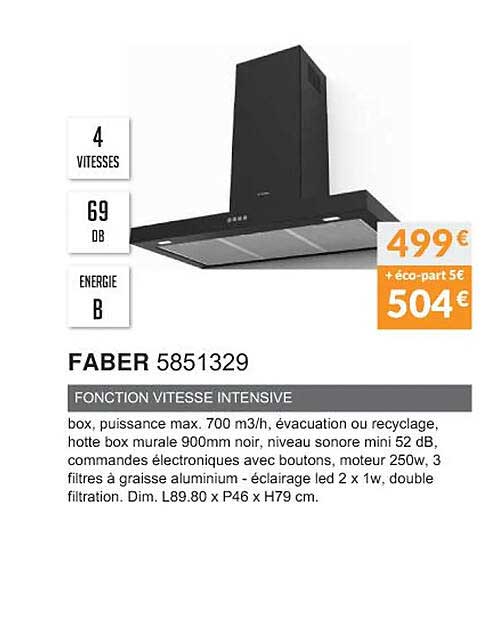 faber 5851329 fonction vitesse intensive