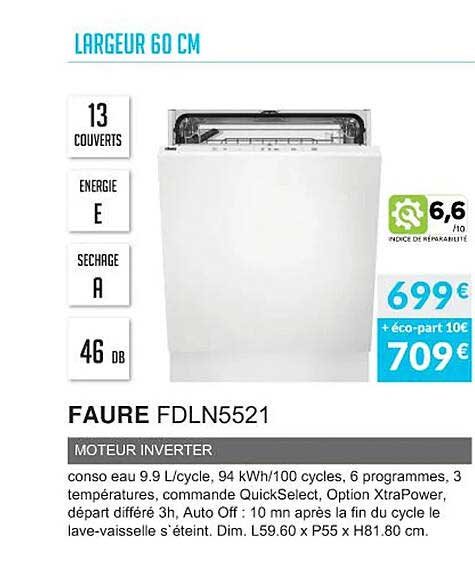 faure fdln5521 moteur inverter