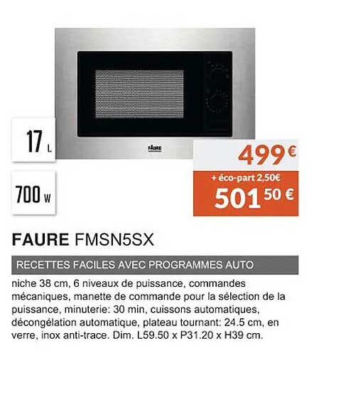 faure fmsn5sx recettes faciles avec programmes auto