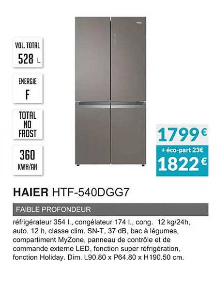 haier htf-540dgg7 faible profondeur