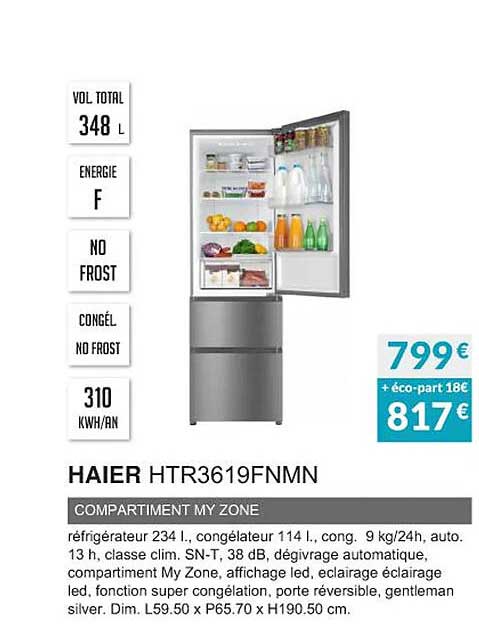 Haier Htr3619fnmn Compartiment My Zone
