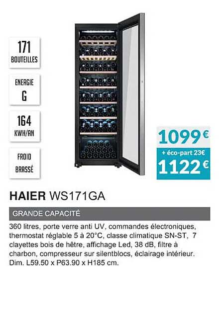 haier ws171ga grande capacité