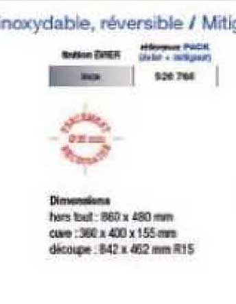 inoxydable, réversible-mitigeur wega II