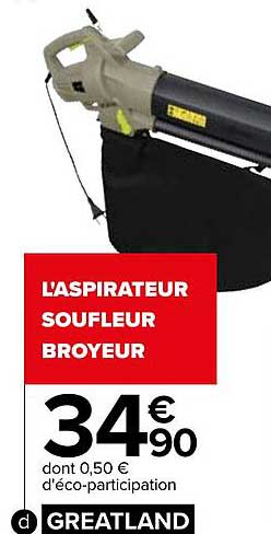 l'aspirateur souffleur broyeur greatland
