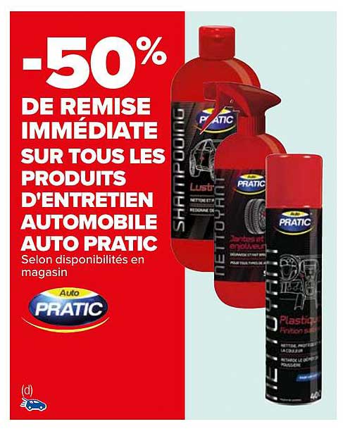 les produits d'entretien automobile auto pratic