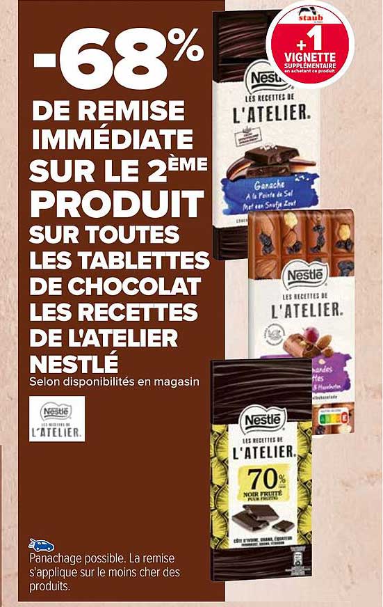 les tablettes de chocolat les recettes de l'atelier nestlé