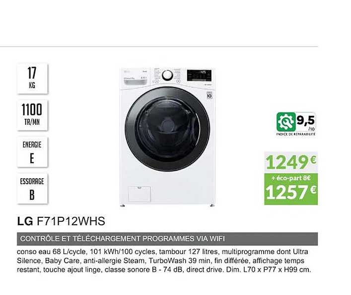 lg f71p12whs contrôle et téléchargement programmes via wifi