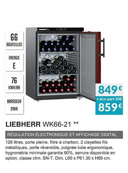 liebherr wk66-21 régulation électronique et affichage digital