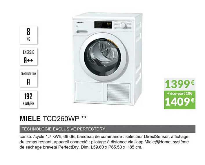 miele tcd260wp technologie exclusive perfectdry