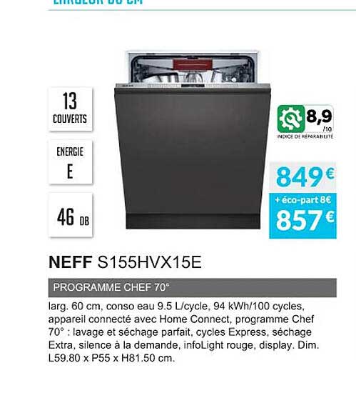 neff s155hvx15e programme chef 70°