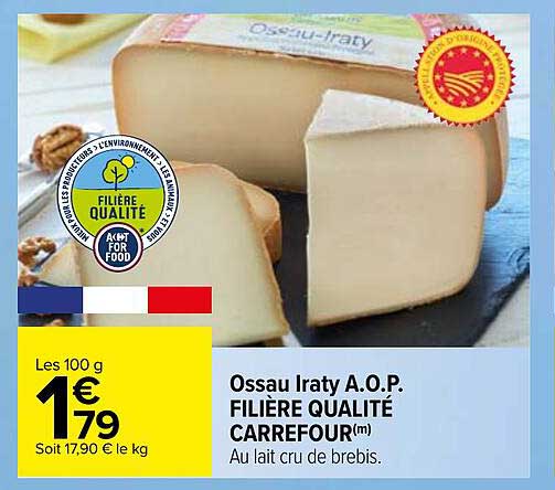 ossau iraty a.o.p. filière qualité carrefour