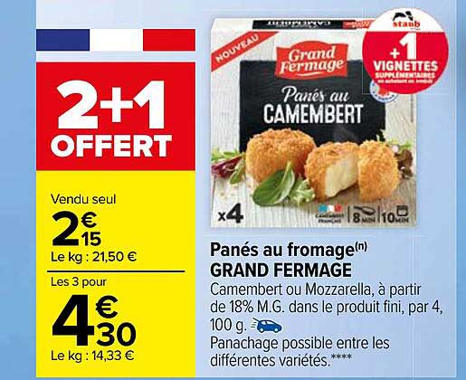 panés au fromage grand fermage