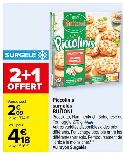 Piccolinis Surgelés Buitoni