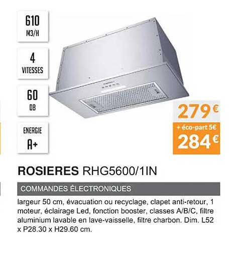 rosières rhg5600-1in commandes électroniques