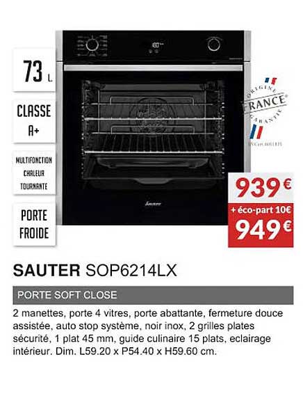 sauter sop6214lx porte soft close