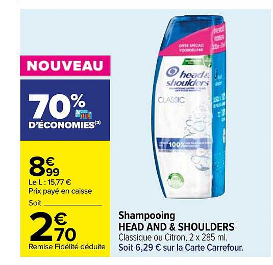 shampooing head and  shoulders